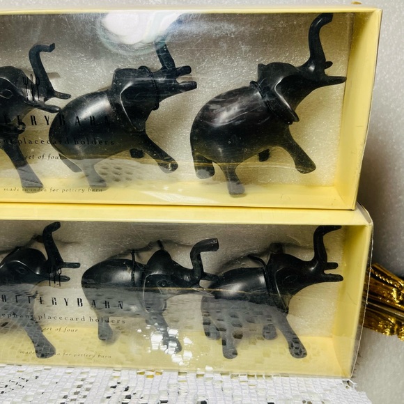 Dining Pottery Barn Bronze Elephant Place Card Holders Poshmark